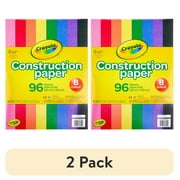 (2 pack) Crayola Construction Paper, 8 Primary Colors, Beginner Child, 96 Pieces